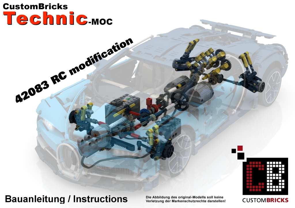 Custom Technic Carr racer Black 42056 42083 Bausteine Blöcke MOC 3858 Parts 