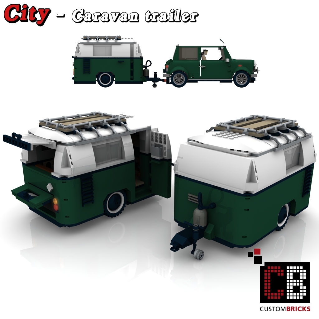 Custombricks De Lego Custom Moc City Caravan Trailer