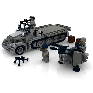 World War 2 Deluxe German Half Track - Custom LEGO Military Set – B3 Customs