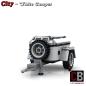 Preview: Luggage trailer for 10295 - white - made of LEGO® bricks
