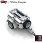 Preview: Luggage trailer for 10295 - white - made of LEGO® bricks