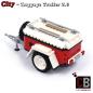 Preview: Luggage trailer 2.0 T1 10220 - white - made of LEGO® bricks