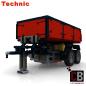 Preview: Custom 42043 LKW Anhänger 2-Achser mit Kippfunktion - rot
