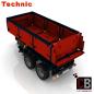 Preview: Custom 42043 LKW Anhänger 2-Achser mit Kippfunktion - rot