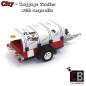 Preview: Luggage trailer T1 with tarpaulin - white - made of LEGO® bricks
