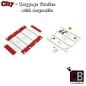 Preview: Luggage trailer T1 with tarpaulin - white - made of LEGO® bricks