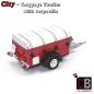 Preview: Luggage trailer T1 with tarpaulin - white - made of LEGO® bricks
