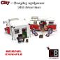 Preview: T1 front tent with barbecue and accessories - white - from LEGO® bricks