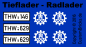 Preview: Custom Sticker - THW Modell Tieflader mit Radlader