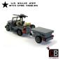 Preview: CUSTOM WW2 Willys Jeep mit M416 Trailer und Soldat aus LEGO® Steinen