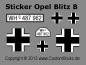 Preview: Custom Sticker Opel Blitz - B