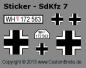 Preview: Custom Sticker SdKfz 7 - Sonderkraftfahrzeug 7