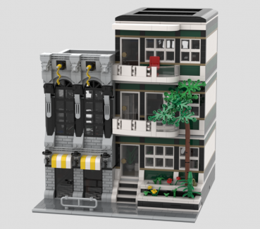 EIGENBAU PDF Bauanleitung Modular Haus Villa Ichon für LEGO® Steine zB 10185 