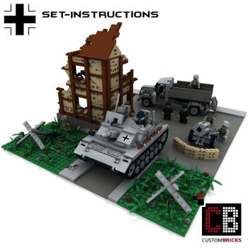 Custom WW2 Ruine + StuG 3 Ausf.A + Opel Blitz + Nebelwerfer 41