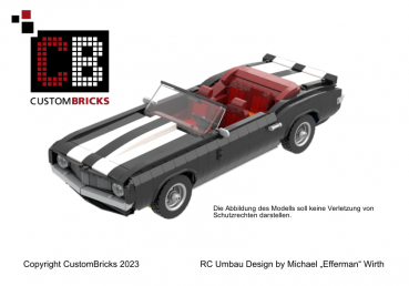 Custom 10304 RC conversion instructions for the LEGO Chevrolet Camaro Z28