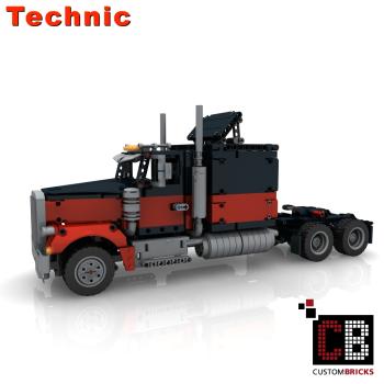 Custom 42128 Long Haul Truck - red