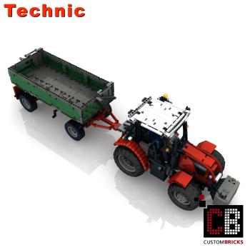 Custom 4x4 RC Traktor 8063 mod + Anhänger