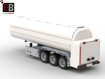 Custom white gas trailer
