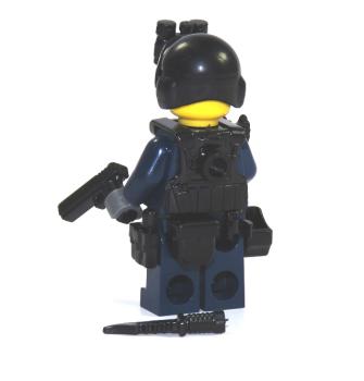 Custom Figur Polizist Spezialeinheit aus LEGO® Teilen mit Custom Zubehör von minifig.cat