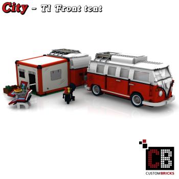 Custom T1 front tent with barbecue and seating