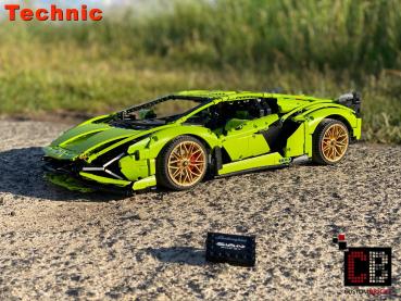 Custom green sports car RC modification