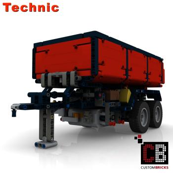 Custom 42043 LKW Anhänger 2-Achser mit Kippfunktion - rot