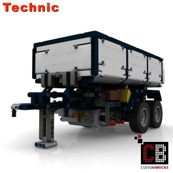 Custom LKW 42043 Anhänger 2-Achser mit Kippfunktion - weiß