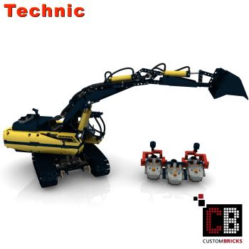 Custom RC crawler Excavator with Pneumatic