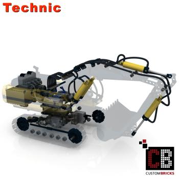 Custom RC crawler Excavator with Pneumatic