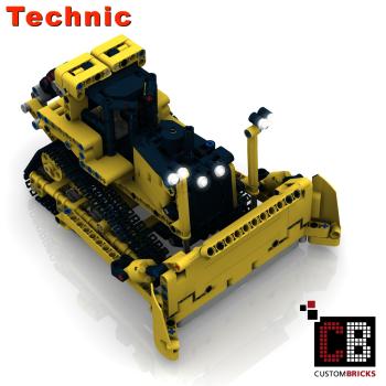 Custom Bulldozer - Minifigscale