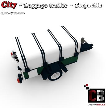 Custom Mini-C. Luggage Trailer with tarpaulin
