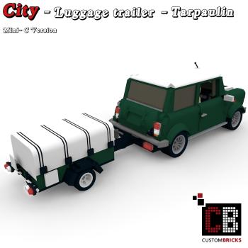 Custom Mini-C. Luggage Trailer with tarpaulin
