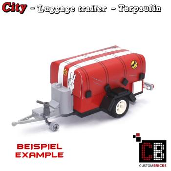 Custom City tarpaulin - red with stripes + decals