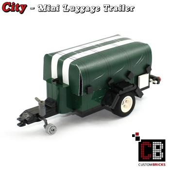 Luggage trailer Mini with tarpaulin - green - made of LEGO® bricks