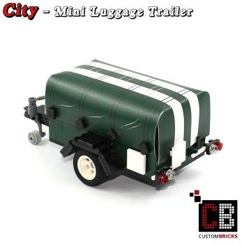 Luggage trailer Mini with tarpaulin - green - made of LEGO® bricks