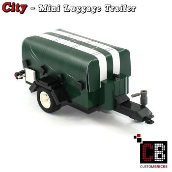 Luggage trailer Mini with tarpaulin - green - made of LEGO® bricks