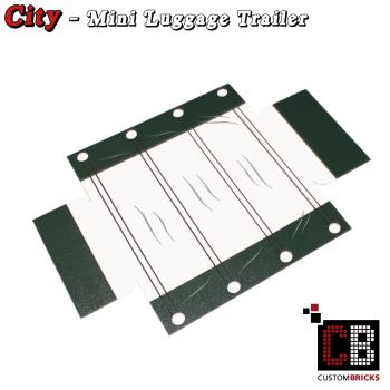 Luggage trailer Mini with tarpaulin - green - made of LEGO® bricks