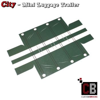 Luggage trailer Mini with tarpaulin - green - made of LEGO® bricks