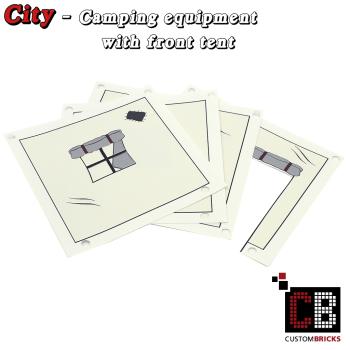 Custom City - tarpaulin front tent white