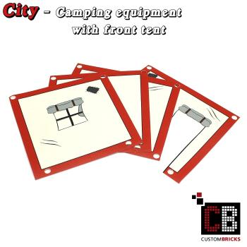 Custom City - tarpaulin front tent red
