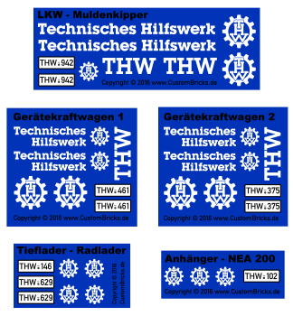 Custom Sticker - THW Modell Set