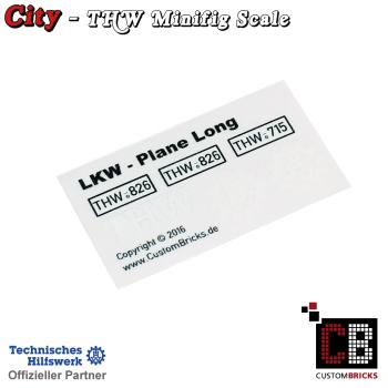 Custom Sticker - THW Modell LKW long Plane