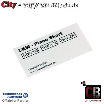Custom Sticker - THW Modell LKW short Plane