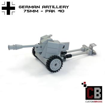CUSTOM WW2 Pak 40 with soldier made of LEGO® bricks
