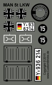 Custom Sticker Bundeswehr MAN 5t LKW