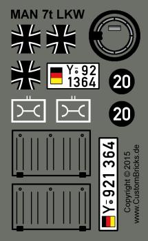 Custom Sticker Bundeswehr MAN 7t LKW