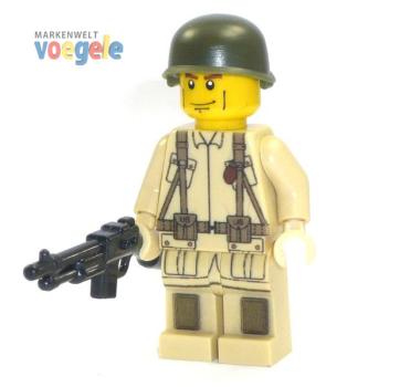 CustomBricks Figure U.S. Airborne Soldier with weapen made of LEGO bricks - Kopie
