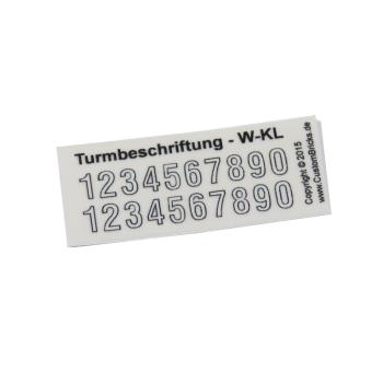 Custom Decals white tank label - small