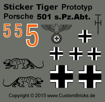 Custom Decals 501 s.Pz.Abt Tiger Porsche (P)