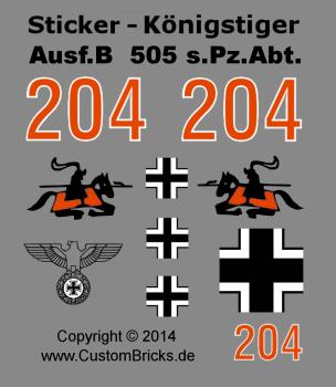 Custom Decals 505 s.Pz.Abt Tiger II tank
